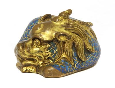 Lot 222 - A Chinese cloisonné weight
