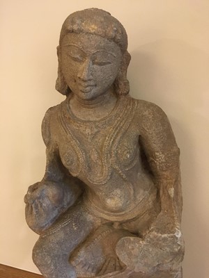 Lot 11 - A carved sandstone figure of a dancer