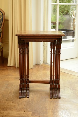 Lot 96 - A quartet of Regency-style mahogany tables