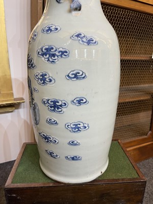 Lot 102 - A near pair of celadon-glazed vases