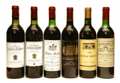 Lot 118 - Assorted Red Bordeaux: Ch Montrose, 1982, Ch Palmer 1990 and others, six bottles in total