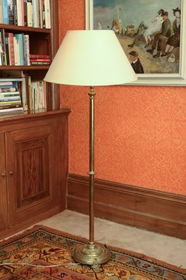 Lot 201 - A brass standard lamp