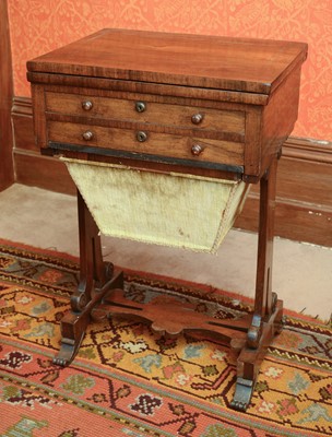 Lot 207 - A William IV rosewood worktable