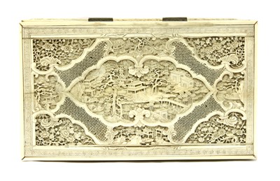 Lot 226 - A Chinese ivory tea caddy
