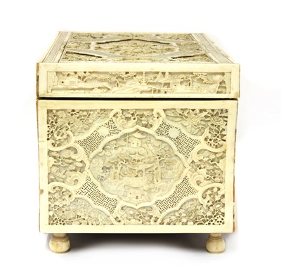 Lot 226 - A Chinese ivory tea caddy
