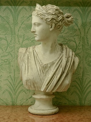 Lot 46 - A plaster bust of Diana