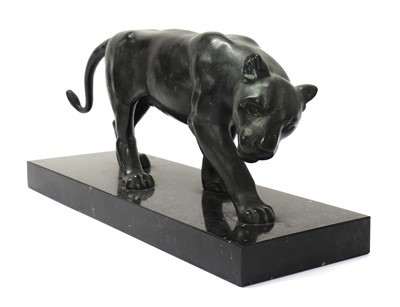 Lot 215 - A bronze of a prowling lioness