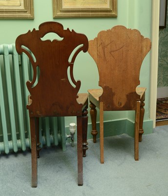 Lot 431 - A Victorian mahogany hall chair