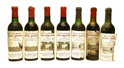 Lot 122 - Assorted Red Bordeaux; Chateau Léoville Barton, two half bottles and five various other half bottles