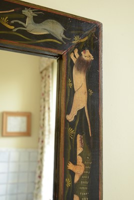 Lot 434 - A painted wall mirror