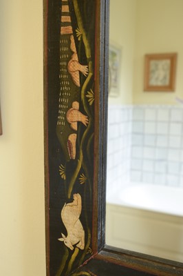 Lot 434 - A painted wall mirror