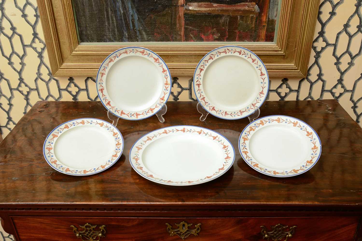 Lot 280 - Five pearlware plates