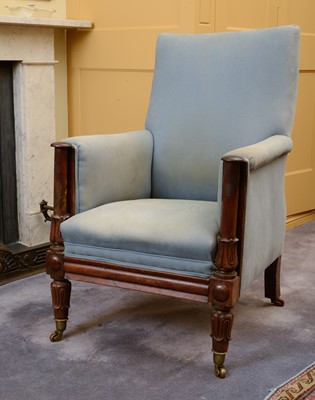Lot 301 - A William IV mahogany armchair