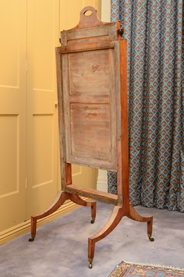 Lot 302 - A Regency-style mahogany cheval mirror