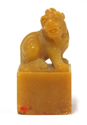 Lot 404 - A Chinese soapstone seal