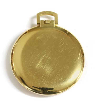 Lot 259 - An 18ct gold slimline open-faced pocket watch