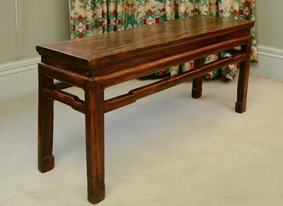 Lot 354 - A Chinese hardwood low occasional table or bench