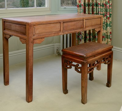 Lot 357 - A Chinese rosewood dressing table