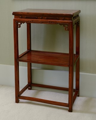 Lot 357 - A Chinese rosewood occasional table