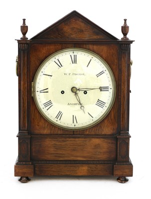 Lot 450 - A rosewood cased bracket clock