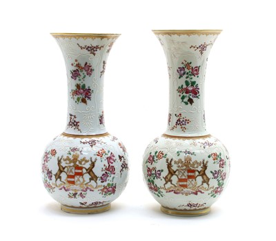 Lot 212 - A pair of Samson vases