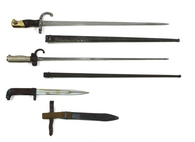 Lot 803 - Two Martini Henry rifle bayonets with scabbards