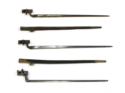 Lot 803 - Two Martini Henry rifle bayonets with scabbards