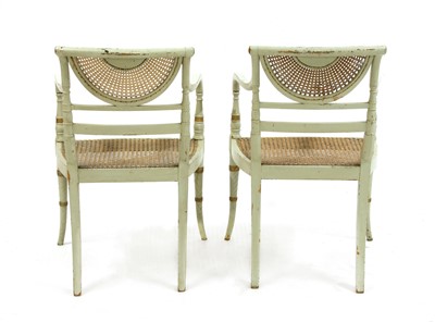 Lot 89 - A pair of painted neoclassical salon chairs