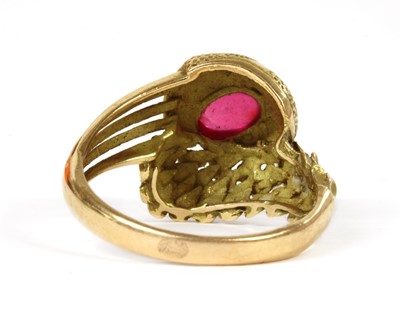 Lot 242 - A gold synthetic ruby ring
