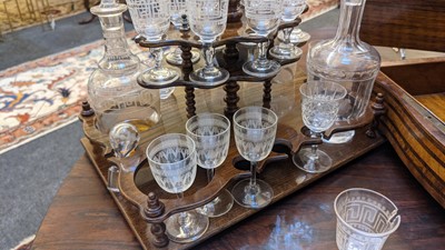 Lot 39 - A Victorian burr walnut tabletop drinks cabinet