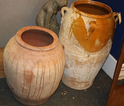 Lot 399 - Two large terracotta pots