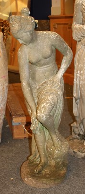 Lot 393 - A reconstituted figure of a semiclad female in classical dress