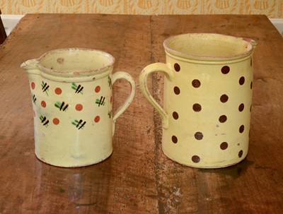 Lot 228 - Two Continental glazed stoneware jugs