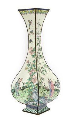 Lot 198 - A Chinese Canton enamelled vase