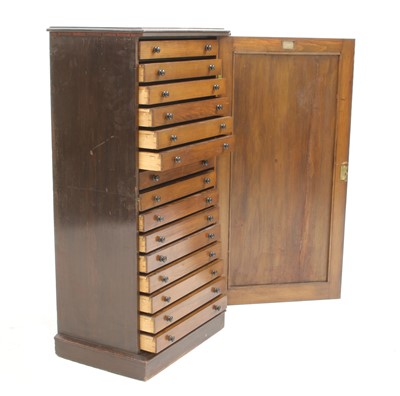 Lot 330 - A beech collector's cabinet