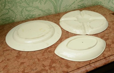 Lot 329 - A creamware cruet set