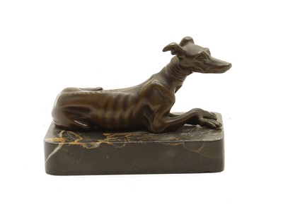 Lot 244A - A bronze greyhound