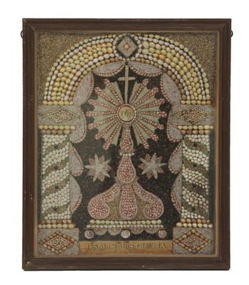 Lot 824 - A West Indian shellwork picture