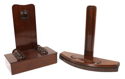 Lot 438 - Two mahogany plate stands