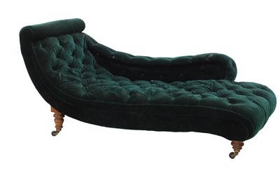 Lot 78 - A Victorian scroll-framed chaise longue
