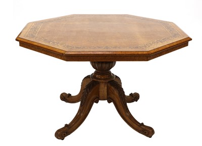 Lot 939 - A late Regency burr maple and rosewood floral marquetry inlaid centre table