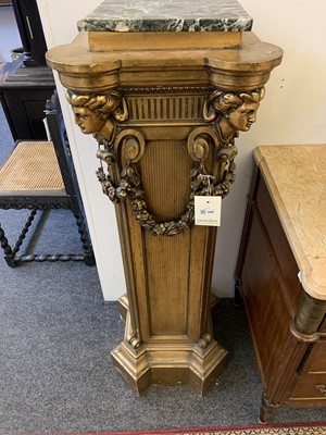 Lot 426 - A pair of Directoire-style giltwood pedestals