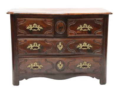 Lot 241 - A French provincial walnut commode