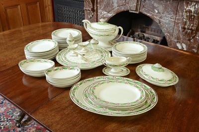Lot 140 - A large Reilly creamware part dinner service