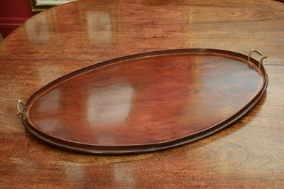 Lot 176 - A George III mahogany oval tray