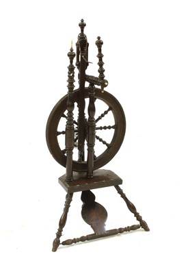 Lot 96S - A 19th century spinning wheel