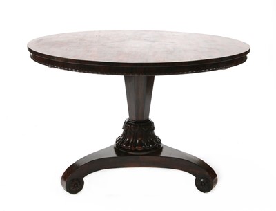 Lot 455 - A small Regency rosewood circular pedestal table