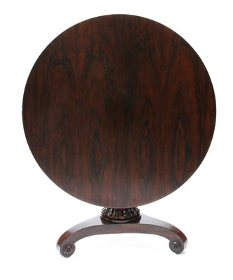 Lot 455 - A small Regency rosewood circular pedestal table