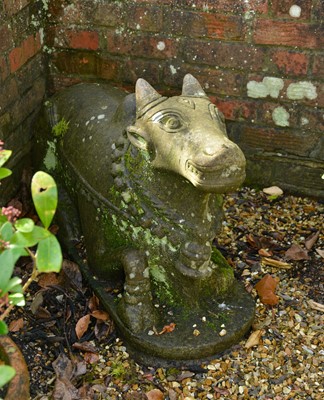 Lot 458 - An Indian carved stone figure of Nandi