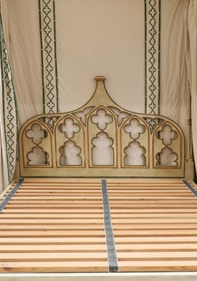 Lot 63 - A Gothic Revival painted four-poster bed